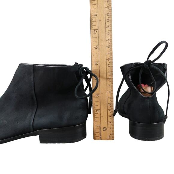 Splendid Shoes Womens 6 Bootie Niva Black Suede Leather Pointed Toe Ankle Boots - Picture 7 of 16